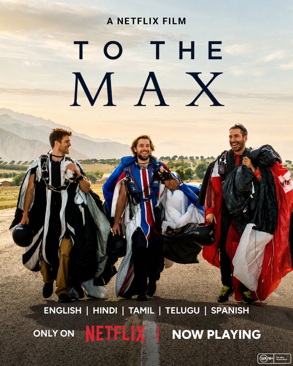 FlickMatic_'s tweet photo. 🖼️ TO THE MAX [2026] - Film
⭐ IMDb: 6.7/10
🎭 Adventure • Drama
🎧 Hindi • Tamil • Telugu • English • Spanish
📺 Now Streaming on Netflix

#ToTheMax #Netflix #NetflixOriginal #StreamingAlert #HindiDubbed https://t.co/bFNiCse1Mj