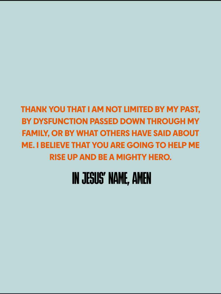 lakewoodchurch's tweet photo. A Prayer for Today 

Father, thank You for the call to feed upon what You say about me and wake up what You put in me.  

Thank You that I am not limited by my past, by dysfunction passed down through my family, or by what others have said about me. I believe that You are going to help me rise up and be a mighty hero. In Jesus’ Name, Amen.