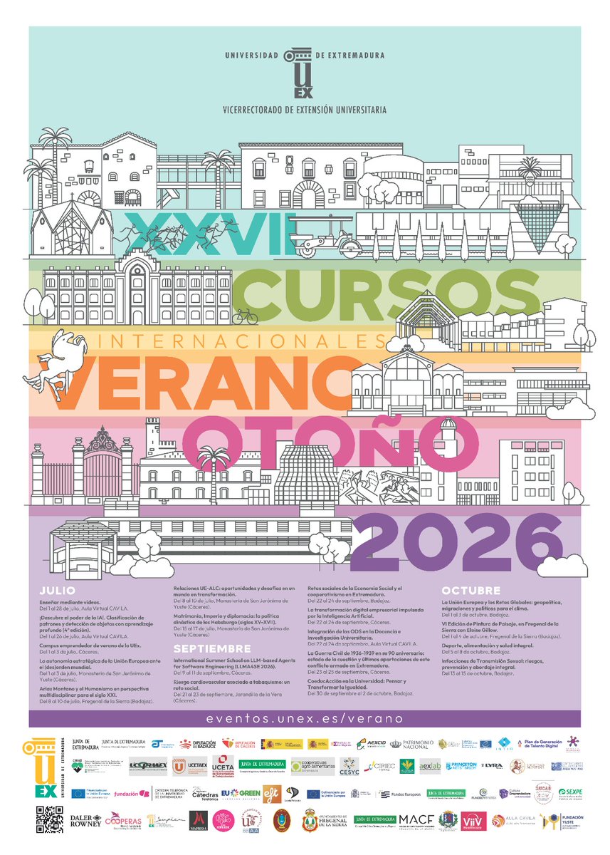 infouex's tweet photo. 🌞🍁 Los Cursos Internacionales de Verano/Otoño de la UEx regresan en septiembre

📌 Aquí tienes la relación de cursos: https://t.co/Mulon9gqhK https://t.co/CwJ1SilBft
