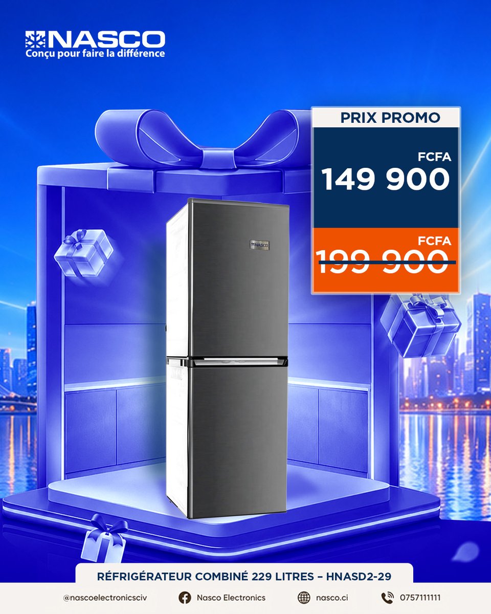 NascoCIV's tweet photo. Votre nouvel allié cuisine vous attend à prix promo !
Avec Nasco, profitez de cette offre pour vous équiper d'un appareil performant, spacieux et adapté à votre quotidien.

Produits disponibles dès maintenant en magasins ! https://t.co/LWo5xDePCV

#Nasco #NascoEveryday #Promo https://t.co/uMIZTPZ3wc