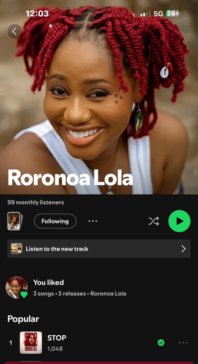 Roronoa_Lola's tweet photo. 100 monthly listeners when?
🥹🙏🏽 https://t.co/n6RayvJ67O