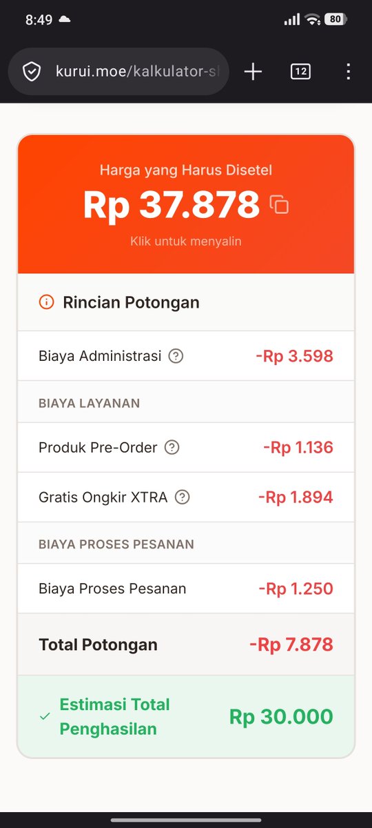 ReIN1324's tweet photo. Eeh sumpah ad kalkulatornya??? selamat tinggal excel 😭 https://t.co/IFuqIaRYfQ