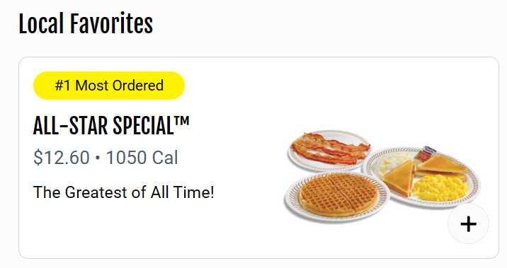 ObviousDick's tweet photo. @WallStreetApes Never been - but $17 for a waffle, eggs, toast and bacon sounds crazy.   I had to google to see what it costs here in the DFW area. https://t.co/vDXeHUjU6L