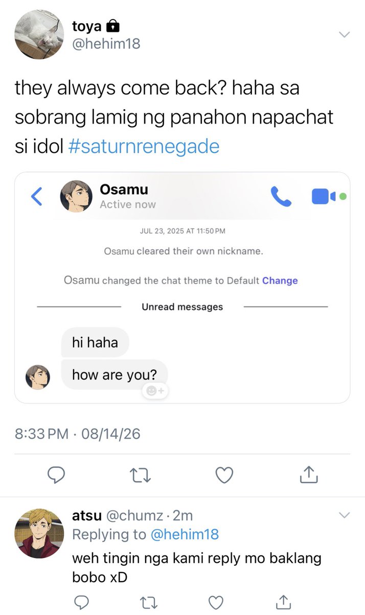 tsumugal's tweet photo. “kahit anong lamig ng panahon, ‘wag kayong gagaya kay komori motoya” - william shakespeare, 1564

#osasunakomo short au https://t.co/dAYM23bjkY