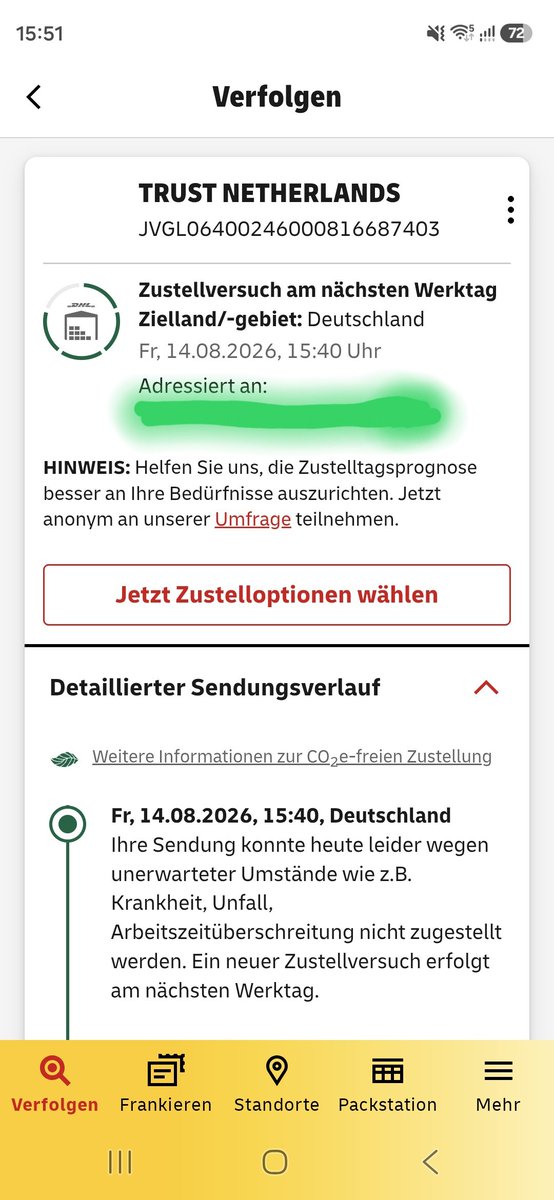 KitsuneDark93's tweet photo. Toll danke @DHLPaket hab ja nur den ganzen Tag auf das Paket gewartet, und morgen bin ich nur vormittags zu Hause 😑 https://t.co/hyo55zDXyj