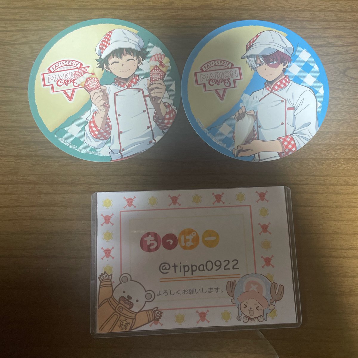 tippa0922's tweet photo. 【交換】
僕のヒーローアカデミア マリオンクレープ めじるしキーホルダー グリッター缶バッジ コースター

【譲】ホークス.☆轟.緑谷

【求】同種相澤(各1)

郵送のみ
纏めての方優先
☆は他キャラ含む交換最優先のため単体の場合はお返事お時間頂きます。

よろしくお願いします https://t.co/hQFytmN9FU