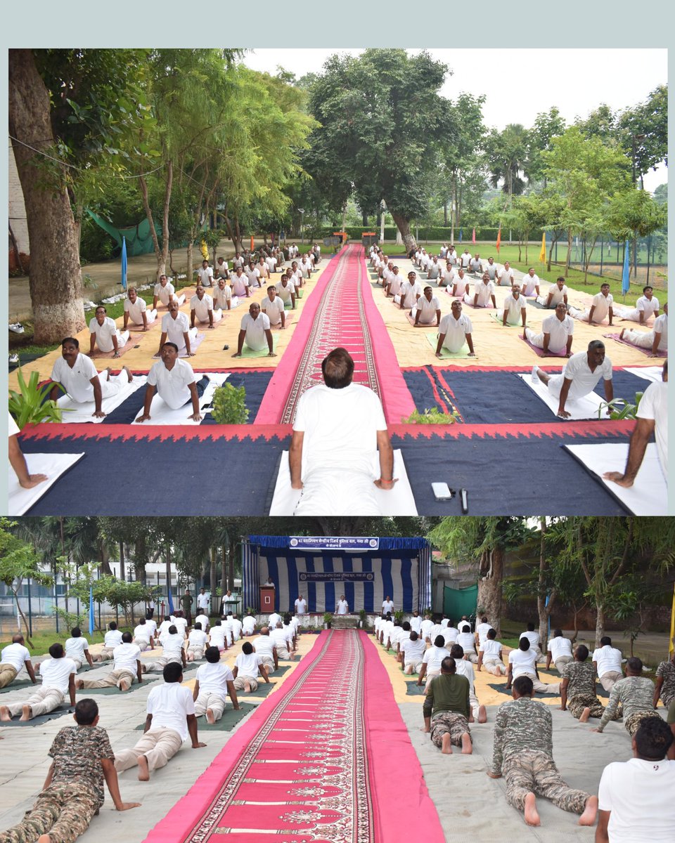 Crpf47bn's tweet photo. @Crpf47bn 
On the occasion of the Independence Day celebrations-2026, today on 14.08.2026, during the *Yoga Session* organized at the headquarters premises of 47 Battalion, CRPF, a collective singing program of #VandeMataram was held.
@grcellcz   
@PRange96633   
@crpfindia https://t.co/CJsyHJ8Kep