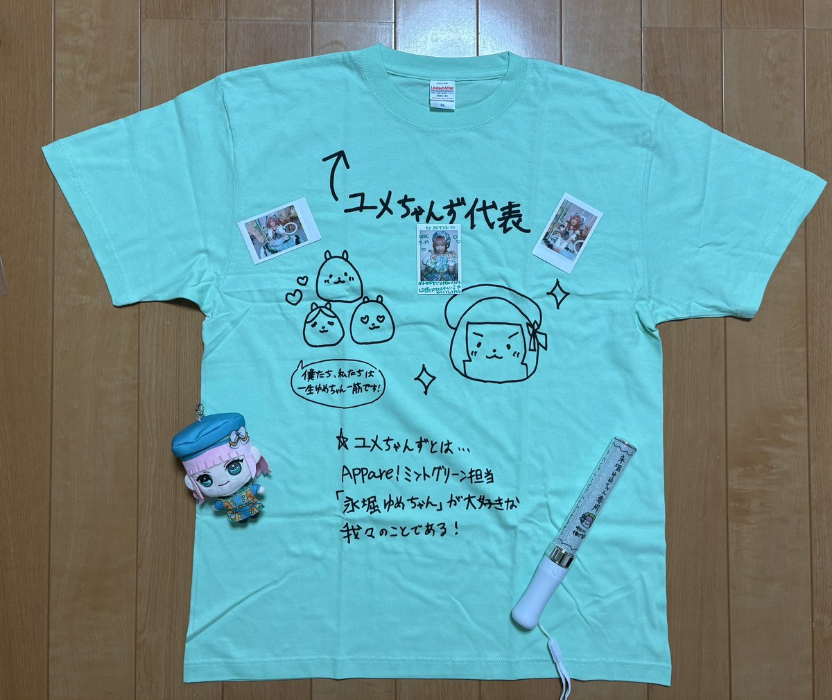 Dreamtemma's tweet photo. まだかなまだかなってずーっと待ちわびてたゆめちゃんグッズとチェキが届いた〜！
これからも、ライブの感想とか今日の可愛かったとことかほっぺとか色んなこと伝えていきた〜い！
ゆめちゃんのこともっともっと好きになりま〜す！！
 #Appare
 #永堀ゆめ
 #ゆめちゃんに夢中 https://t.co/v1TdL2QH83