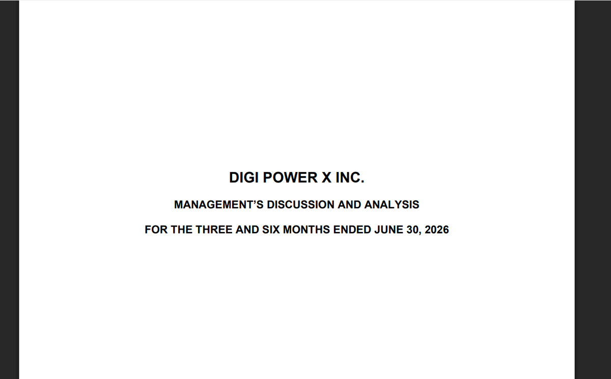 chinoalemano's tweet photo. JUST IN: $DGXX Q2 is out.

The first AI revenue in company history just printed.

And I owe you one correction.

The milestone first: $1,082,592 of GPU rental revenue from SubQ AI.

The pivot everyone called a story is now a line item in a filing.

Alongside it: $96.3M of H1 capex in the ground, total assets DOUBLED to $279.6M, $131.8M working capital, zero debt, and BTC still in the vault.

Three reveals nobody has processed yet:

SMCI partnership, confirmed in the filing itself: first NVIDIA B200 cluster deployed "in partnership with Super Micro Computers".

NeoCloudz runs on an SMCI backbone.

New York: the 60 MW load study is APPROVED.

Amar's "$1.5B conversion" talk now has a filed foundation.

The official AI power roadmap: 55 MW by Q4, with 201.7 MW available across sites today.

Now the soft parts, because we do honesty here:

Revenue came in at $6.63M, down sequentially.

Colocation dropped because they tore out hosting capacity to build AI infrastructure.

Deliberate, but a decline is a decline.

Net loss widened to $14.4M, mostly non-cash: stock comp, warrant revaluation, and depreciation on $50M of AI assets entering service.

And my correction: I published that the ATM was drained. The filing says otherwise. The company sold 2.85M more shares for $11.3M AFTER June 30, at an average near $3.95. Share count today: 101.4M.

My math caught the direction, not the decimal.

The critic who told me a remainder was left: you were right, and I said I would be graded today.

Grade taken.

What did NOT change: the $1.1B Cerebras contract, December delivery, the balance sheet, and a company now trading under 1x forward revenue with its first AI dollars officially printed.

The transition quarter looks exactly like this: the old business shrinking on purpose, the new one being born on the income statement.

December decides the rest.

I'm long $DGXX. Not financial advice. DYOR.