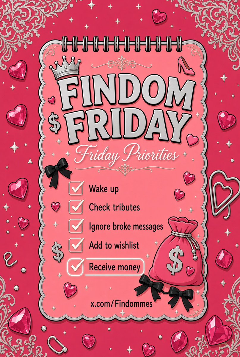 FinDommes's tweet photo. 💸🔥 FINDOM FRIDAY 🔥💸

👑 Dommes:
Share your tribute methods 🎁

💳 Subs:
Explore and show your support financially 💸