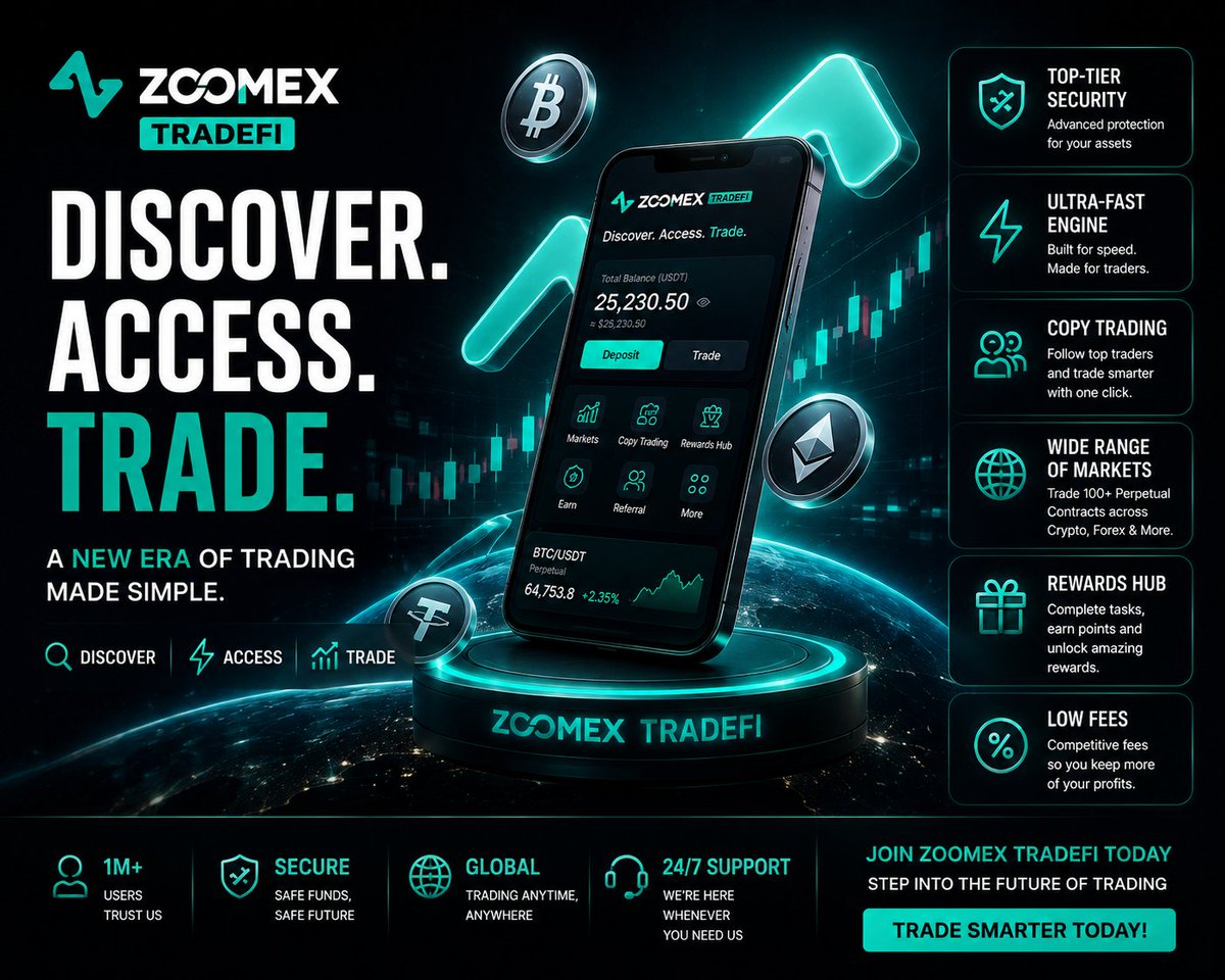 Mr_Snap69's tweet photo. @ZoomexAfrica Trading is evolving. 🌐⚡
With Zoomex TradeFi, discovering and accessing trading opportunities feels simpler than ever.
Your next move starts here. 
@zoomexAfrica #ZoomexTradeFi

UID : 462827798
https://t.co/eJv6i3rQpB https://t.co/s5gOTEDgu7