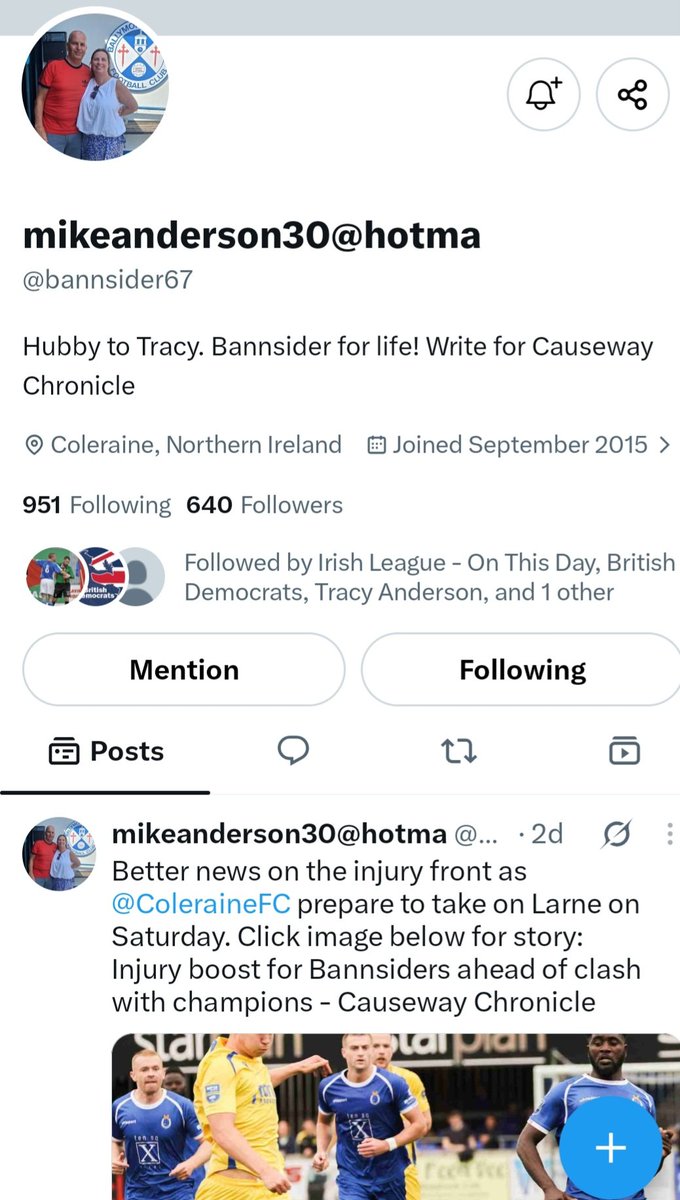 MACFC1927's tweet photo. So my previous account mikeanderson @bannsider67 (below) seems to have vanished and can't be retrieved so I will be using this account now. If you could follow back @MACFC1927 please it would be appreciated https://t.co/rnBrCQCfXb