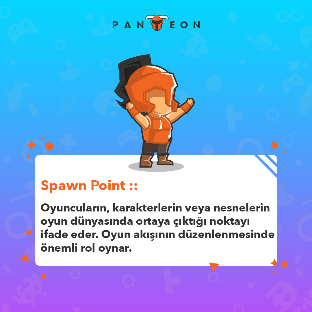 wearepanteon's tweet photo. Spawn Point ::
Oyuncuların, karakterlerin veya nesnelerin oyun dünyasında ortaya çıktığı noktayı ifade eder. Oyun akışının düzenlenmesinde önemli rol oynar.
#WeArePanteon #PanteonGames #GameDevelopment #Terminoloji https://t.co/MRymyy0KeV