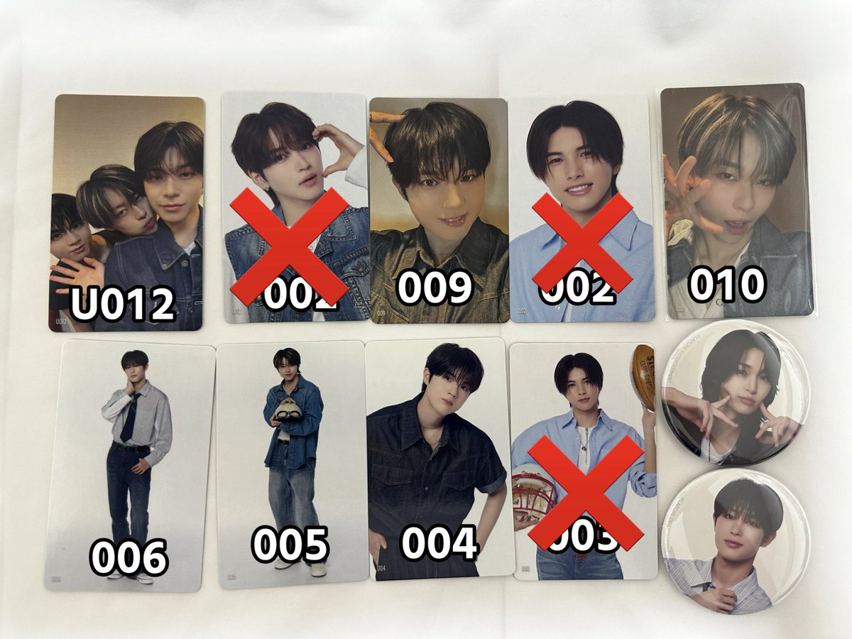 _un6o2's tweet photo. KO1KEYZ コイキーズ 1st FAN MEETING ファンミ トレカ

【譲】画像のもの 柳谷 小野 飯塚 濱田
【求】矢田 008 009>007 U010>その他矢田、照井

トレカ同異種、n:1○
7000↔7000同士 011>010
缶バ↔トレカ検討○

郵送or8/21.9/9.10会場手渡し
お気軽にお声掛けください🙇🏻‍♀️
#KO1KEYZ交換、 https://t.co/dzix9TPrvu