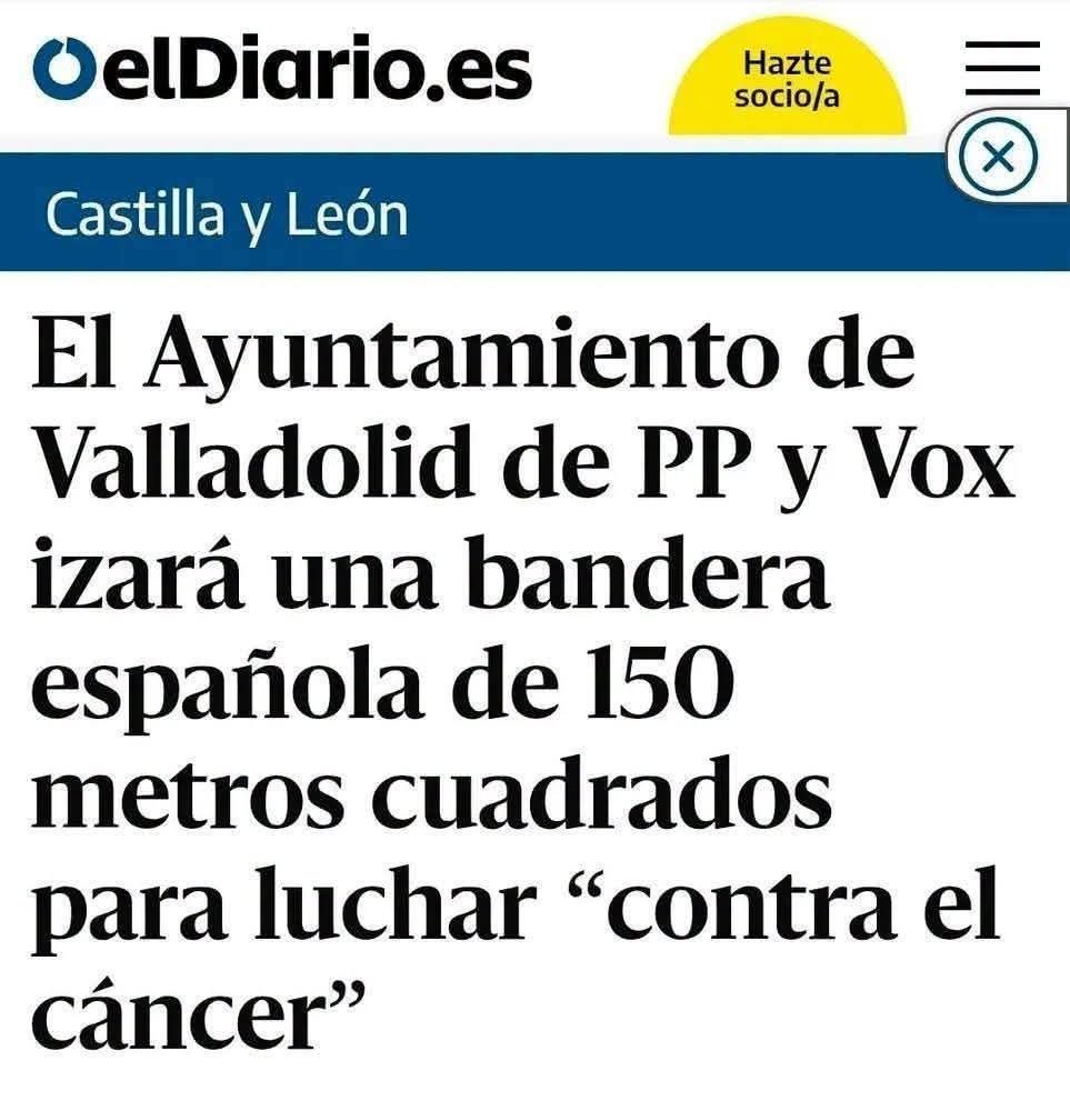 ELTOLAVARA6's tweet photo. La banda Pepera iza banderas de ESPAÑA gigantes para luchar contra el cáncer...Pa qué van a contratar Médicos?... https://t.co/iVMltIo05B