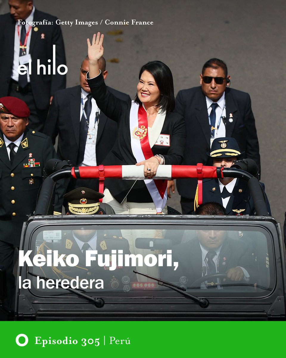 elhilopodcast's tweet photo. Keiko Fujimori, la nueva presidenta de Perú, ha significado distintas cosas a lo largo de tres décadas de carrera política. Hablamos con la periodista @rmapalacios y el politólogo @jgodoym para entender su recorrido y su relación con el poder.

🎧 https://t.co/kaJZfVHB30 https://t.co/Az2Lnj0SPy