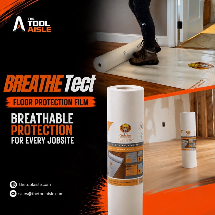 ToolAisle's tweet photo. Protect finished floors with Gutster BreatheTect! Breathable, waterproof &amp; reusable—ideal for construction and remodeling.

🛒 Shop: https://t.co/gLJWvmG9hL
 
#BreatheTect #FloorProtection #TheToolAisle https://t.co/8HMjI5HDol