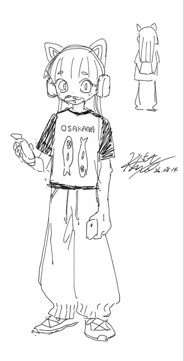 4uta2's tweet photo. 電車で見かけた服装の捏造🐟 https://t.co/6O4vDCu8lV