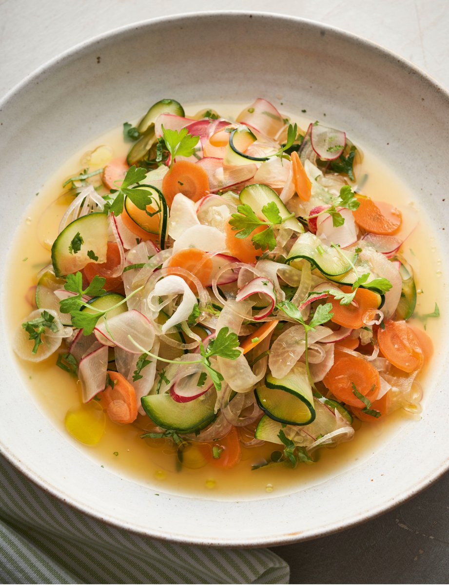 raymond_blanc's tweet photo. Ive got a lovely recipe for you to try this weekend, Vegetable Escabeche.
This is from my book #SimplyRaymond Recipes from Home.
This recipe is new to my website, but you will find so many other recipes to add to your repertoire….you may even want to buy my new book. (Link in Bio)
It is also a real favourite @brasserieblanc
Bon appétit!
Photo @ChrisTerryphoto
 #VegetableEscabeche #HomeCooking #RecipeInspiration #WeekendCooking #HealthyRecipes #FoodPhotography #CookbookRecipes #BrasserieBlanc #BonAppetit