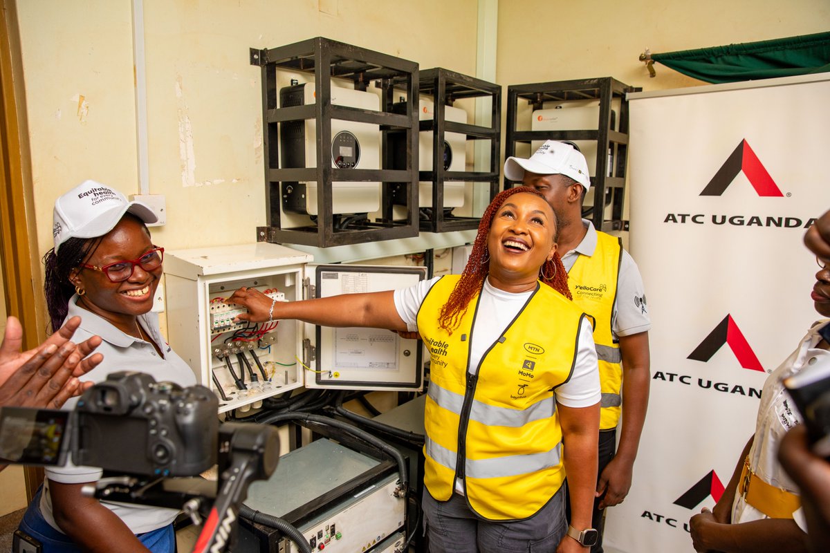 mtnug's tweet photo. The future of healthcare is built through partnerships, sustainable solutions, and leaders who inspire collective action 💛

MTN Uganda CEO @sylmulinge, alongside Sarah Bateta, CFO - MTN MoMo, and Dorcus Muhwezi, GM, Customer Experience led MTN Staff volunteers at Kiyunga Health Centre to mark another impactful day of #21DaysOfYelloCare. From handing over critical health equipment to support maternal and child healthcare, to planting a tree as a symbol of sustainable impact, and officially launching the facility's solar power system.

These actions go beyond immediate needs. They help strengthen healthcare delivery, improve access to essential services, and create conditions for better health outcomes for mothers, children, and families.

Together with our partners and communities, we are #DoingForTomorrowToday by expanding equitable health for every community. 

@mtnmomoug @mtnfoundationug @MTNGroup
