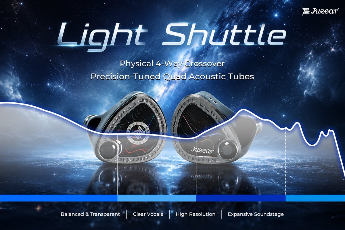 juzearaudio's tweet photo. 🎯カーブ予想、正解は「C」!
皆さん、当たっていましたか?✅
「Light Shuttle」は、物理4ウェイクロスオーバーを採用🎧
レイヤー感をより明瞭に、干渉を抑え、ダイナミクスにも余裕を。
カーブの次は、実際の音へ。✨
#JUZEAR #LightShuttle #UNVEILシリーズ #サウンドチューニング https://t.co/vkY0J5olbg