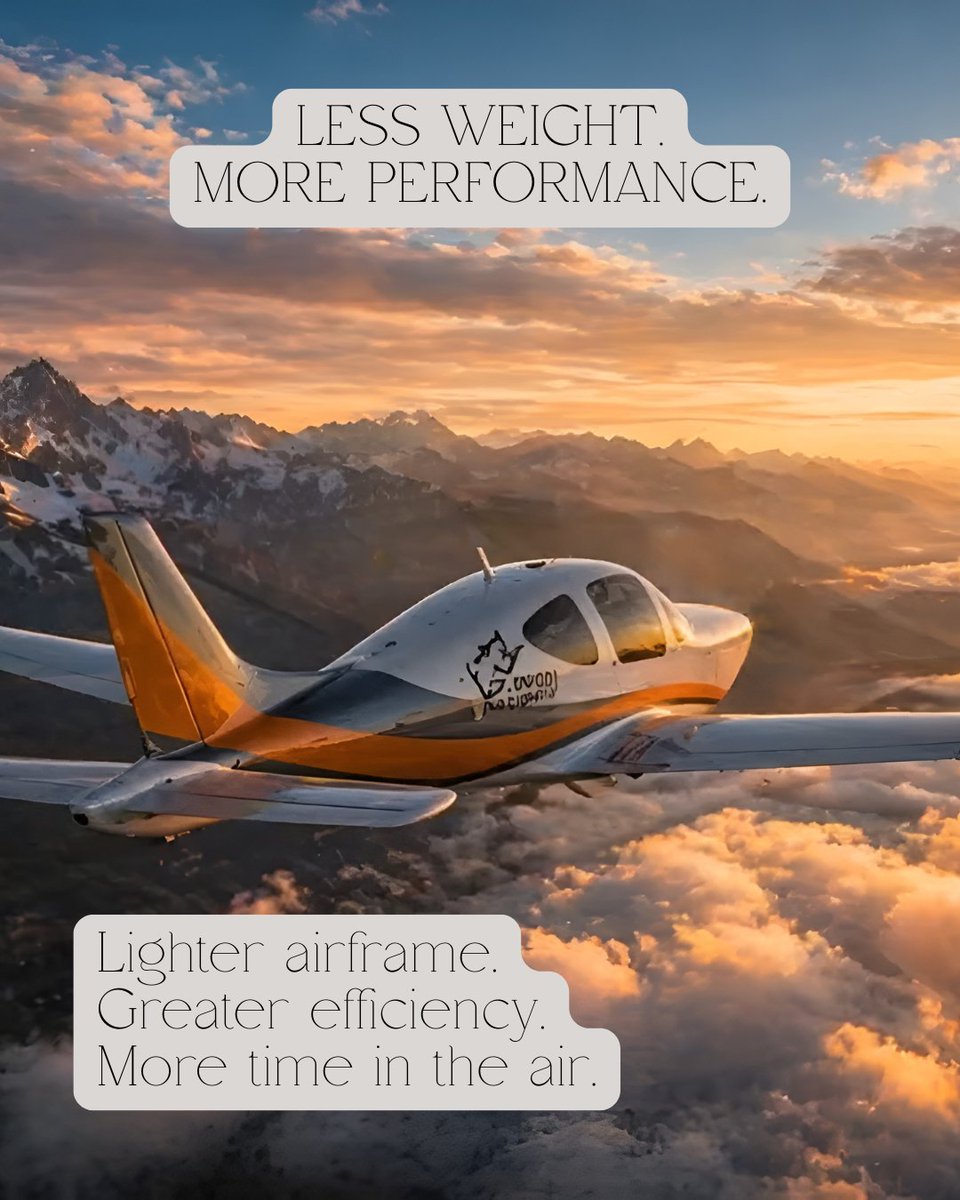 flyangt's tweet photo. Less weight. 🪶 More performance. 📈
Lighter airframe. Greater efficiency. More time in the air.
And light does not mean fragile. Carbon gives strength and stiffness that metal cannot match at the same weight.
#CrownAeroGroup #ANG #Aviation #Aircraft https://t.co/IGDxczQIWL