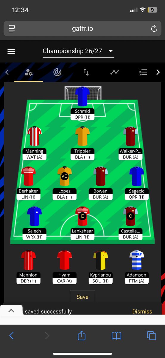 Oasis2015's tweet photo. First time playing the championship game on #gaffr  Potential final draft unless anyone has any recommendations? https://t.co/Fyb2O9uurl