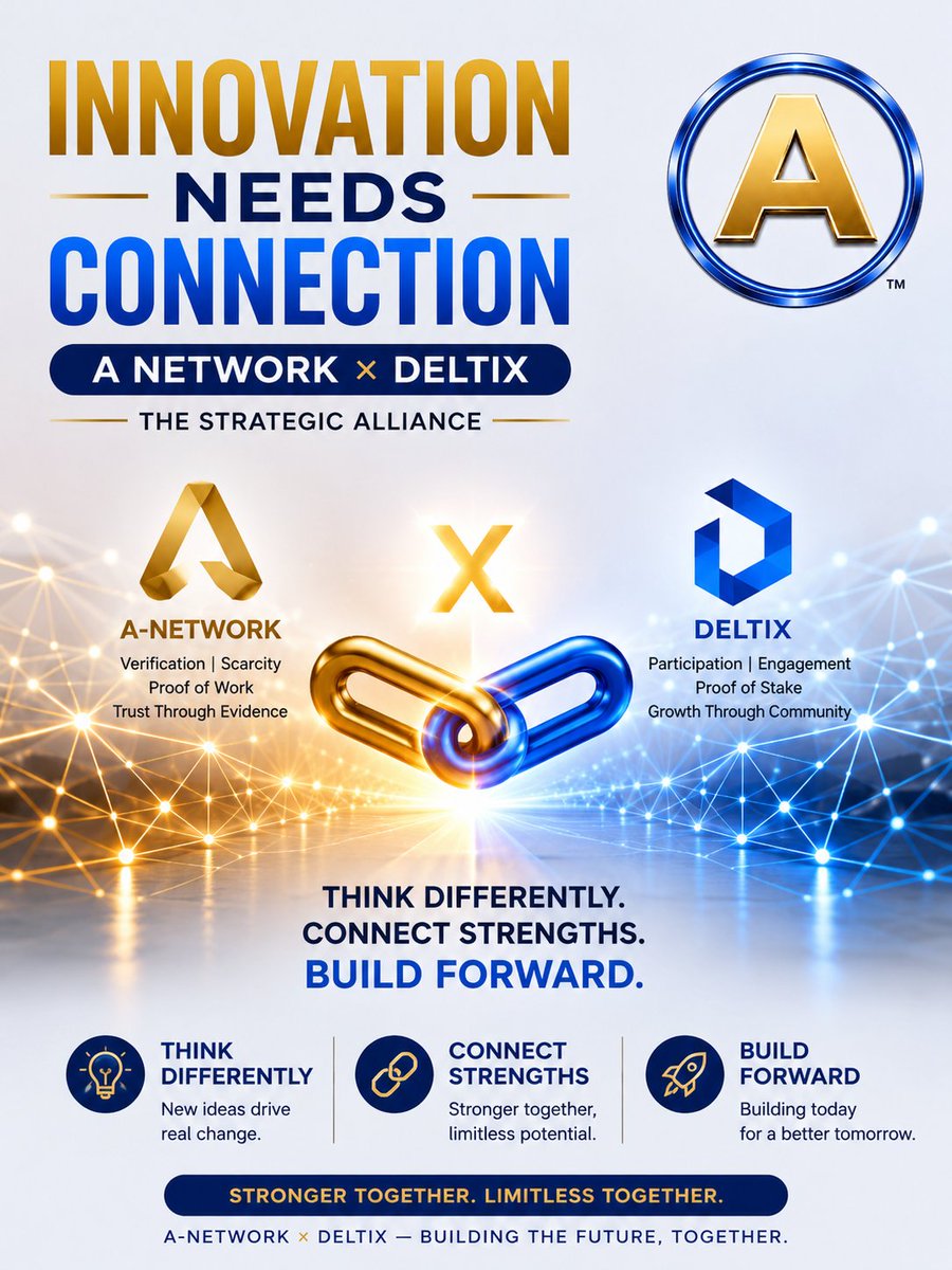 aasifbashir786's tweet photo. INNOVATION NEEDS CONNECTION

When different ideas, technologies, and communities connect, new possibilities can emerge.

A-Network × Deltix represents that mindset:
💡 Think differently
🔗 Connect strengths
🚀 Build forward
#Deltix #DLTX #ANetwork #GlobalGrowth https://t.co/Du0lnnWzyL