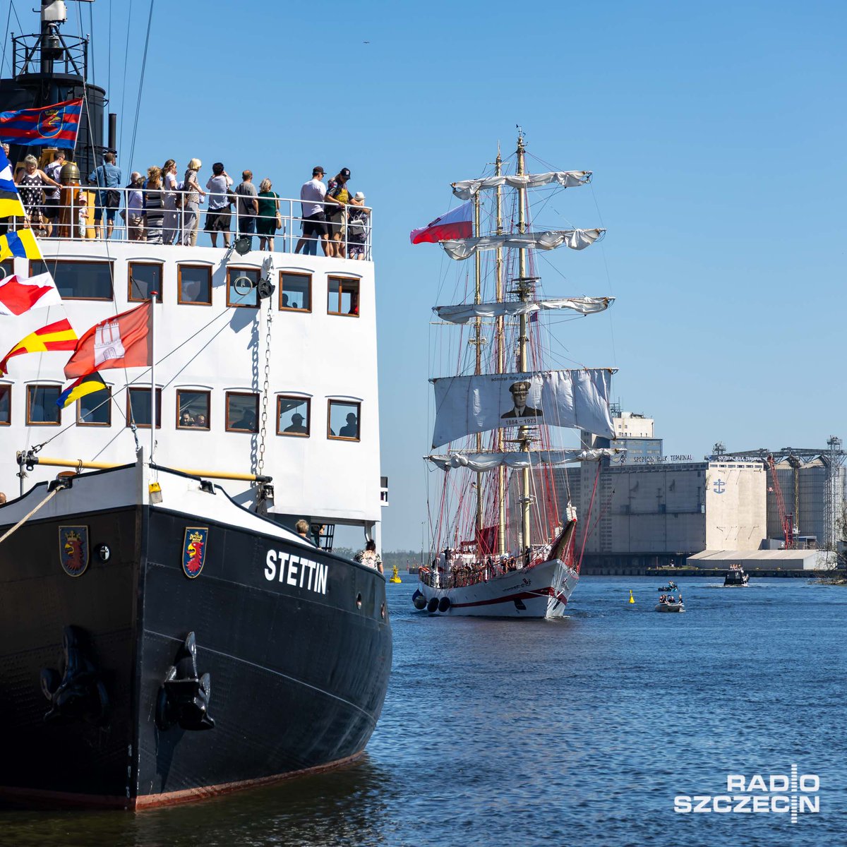 radio_szczecin's tweet photo. ORP Iskra już w Szczecinie! #Żagle2026 #Szczecin #Odra #zagle2026 #żaglowiec #żaglowce https://t.co/9t81D0Oe8H
