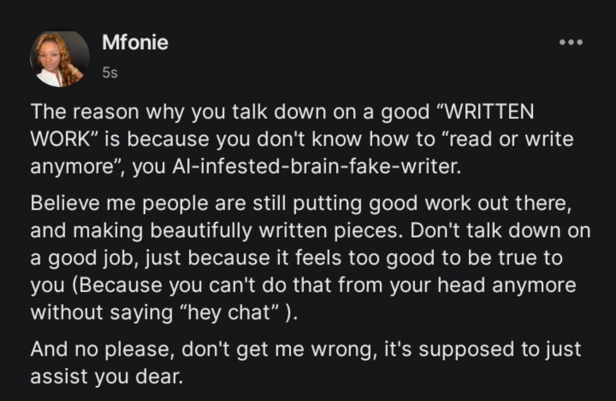 MfonGodwin4's tweet photo. The reason why you talk down on a good “WRITTEN WORK” is because you don't know how to read or write anymore. https://t.co/j7P02bIxN9