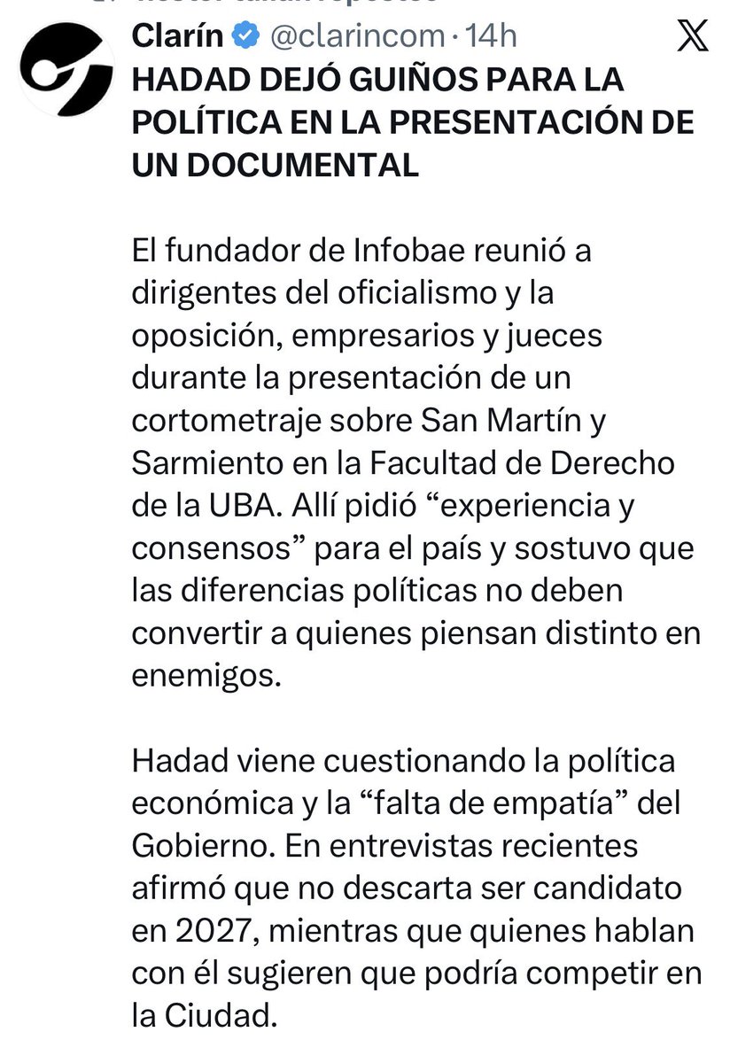IsidoritoElRey's tweet photo. 25 años después,Hadad y Clarin buscando nuevamente voltear un gobierno para devaluar y licuar deuda. Los más hijos de puta de la historia argentina moderna https://t.co/KQX2jBgh7K