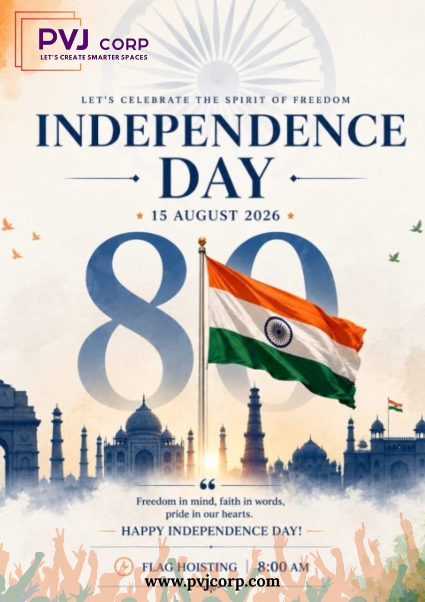 PvjLalp's tweet photo. Independence Day 2026 will be observed on 15 August 2026 as India’s 80th Independence Day. The occasion marks 79 years of India’s independence from British rule since 15 August 1947. The 2026 celebrations will combine historical remembrance with the vision of Viksit Bharat 2047 https://t.co/wKIRJxfLUA