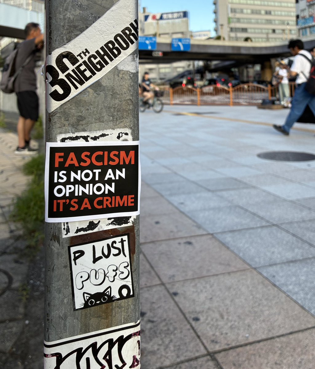 technicolor_g's tweet photo. #FascismIsNotAnOpinionItsACrime #ANTIFA #stickers #tokyosticker https://t.co/JeqyQUD8BQ