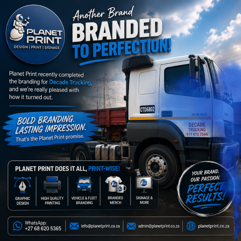 PlanetPrintSA's tweet photo. Get More Done. Get More Noticed.
WhatsApp: +27 68 620 5365
info@planetprint.co.za
https://t.co/nUEyJSyG9Y
Professional. Reliable. Affordable.
Send us a WhatsApp today for your FREE quote!
#flyers #banners #stickers #vehiclewrapping #marketingstrategy #Alberton #Gauteng https://t.co/gNAb2aE1iu