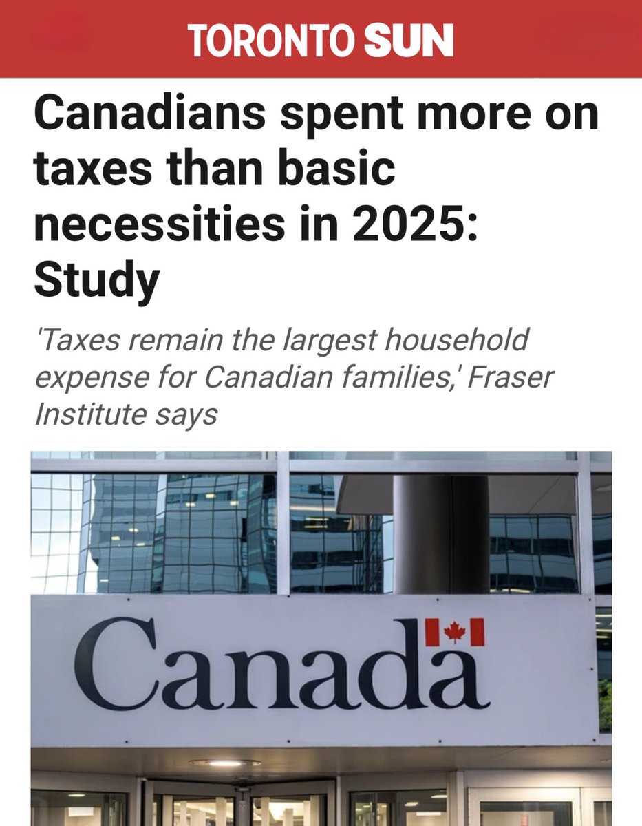 LarryBrockMP's tweet photo. Mark Carney was supposed to be the “man with the plan.”

Apparently the plan was to make Canadians hand over more of their hard earned money to government than they spend on food, clothing and shelter combined.

The average Canadian family paid $50,721 in taxes last year—41.9% of their income.

After years of higher taxes, higher spending and higher costs, Canadians are working harder just to keep less.
Carney’s answer? More of the same.

Pierre Poilievre’s Conservatives will take a different path: cut taxes, unleash our economy, lower costs and let Canadians bring home more of what they earn.

Canadians don’t need another expensive government plan. They need a government that gets out of their way and lets them keep more of what’s theirs.