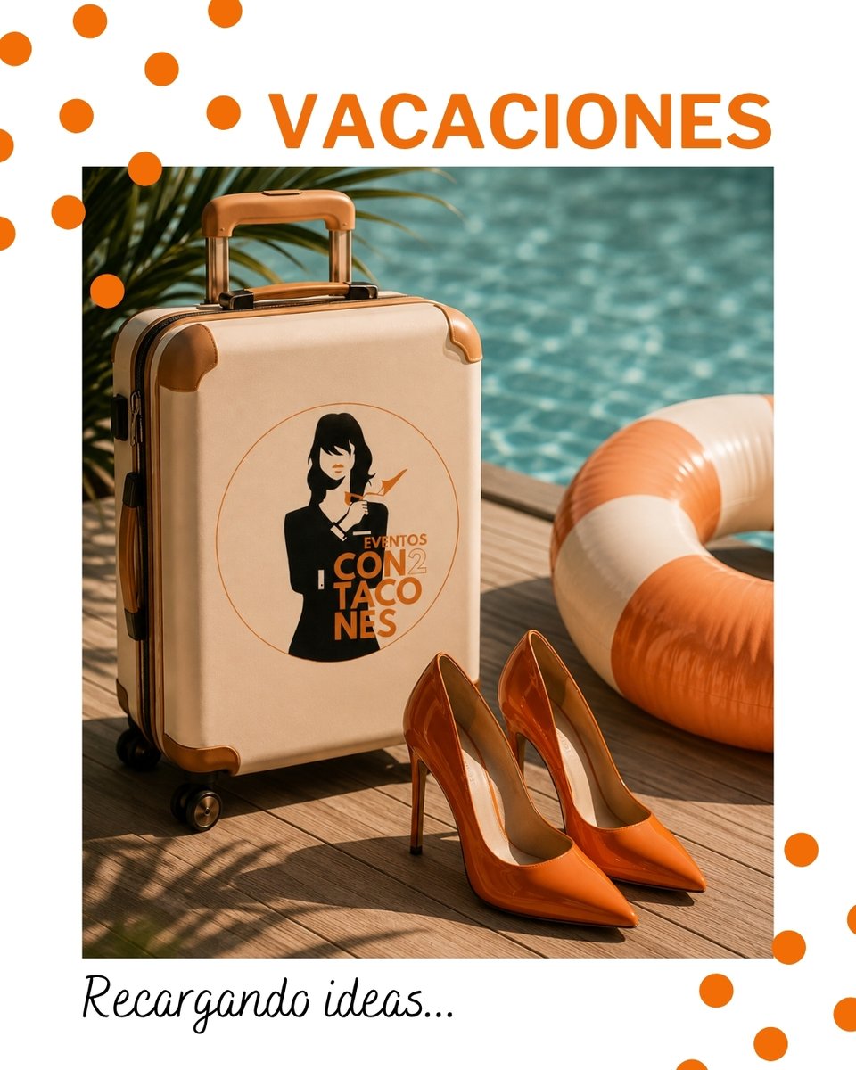 EvenCon2Tacones's tweet photo. Nos hemos ganado un pequeño descanso. 👠

Cambiamos la agenda por la maleta para recargar ideas y volver con más ganas, nuevos proyectos y alguna sorpresa. ☀️

Nos vemos pronto. 😍

¡Feliz verano y feliz Feria de Málaga! 🧡

https://t.co/aBVwFW8oYD

#eventoscon2tacones https://t.co/HDScezV3XK