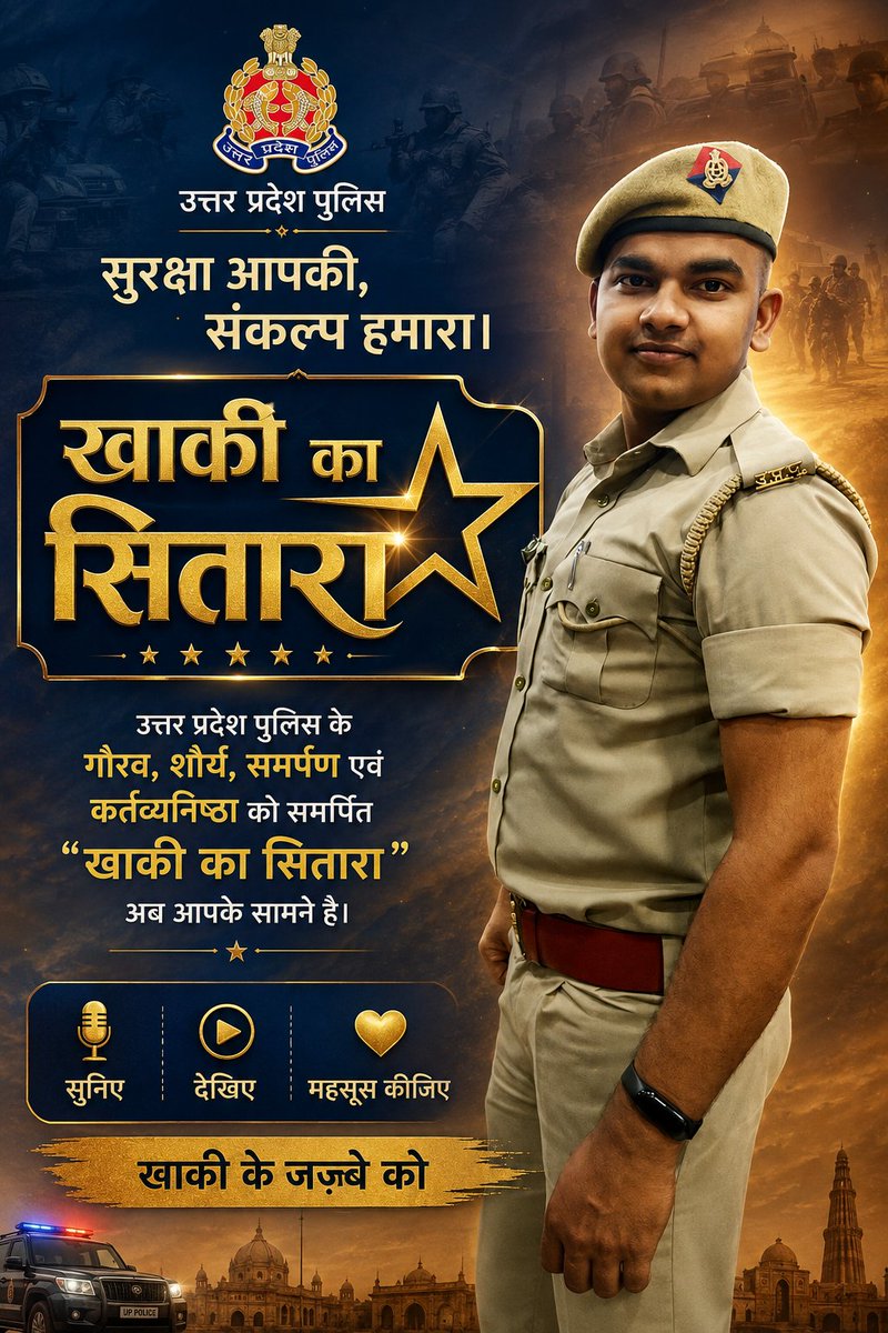 vksafari's tweet photo. “हम डटे रहे, हम खड़े रहे,
चट्टानों जैसे अड़े रहे!”
यह सिर्फ़ पंक्तियाँ नहीं, खाकी के अदम्य साहस और अटूट संकल्प की पहचान हैं।
“खाकी का सितारा” अब जारी हो चुका है।
#KhakiKaSitara

You Tube @Uppolice https://t.co/rGRU5GCoHr