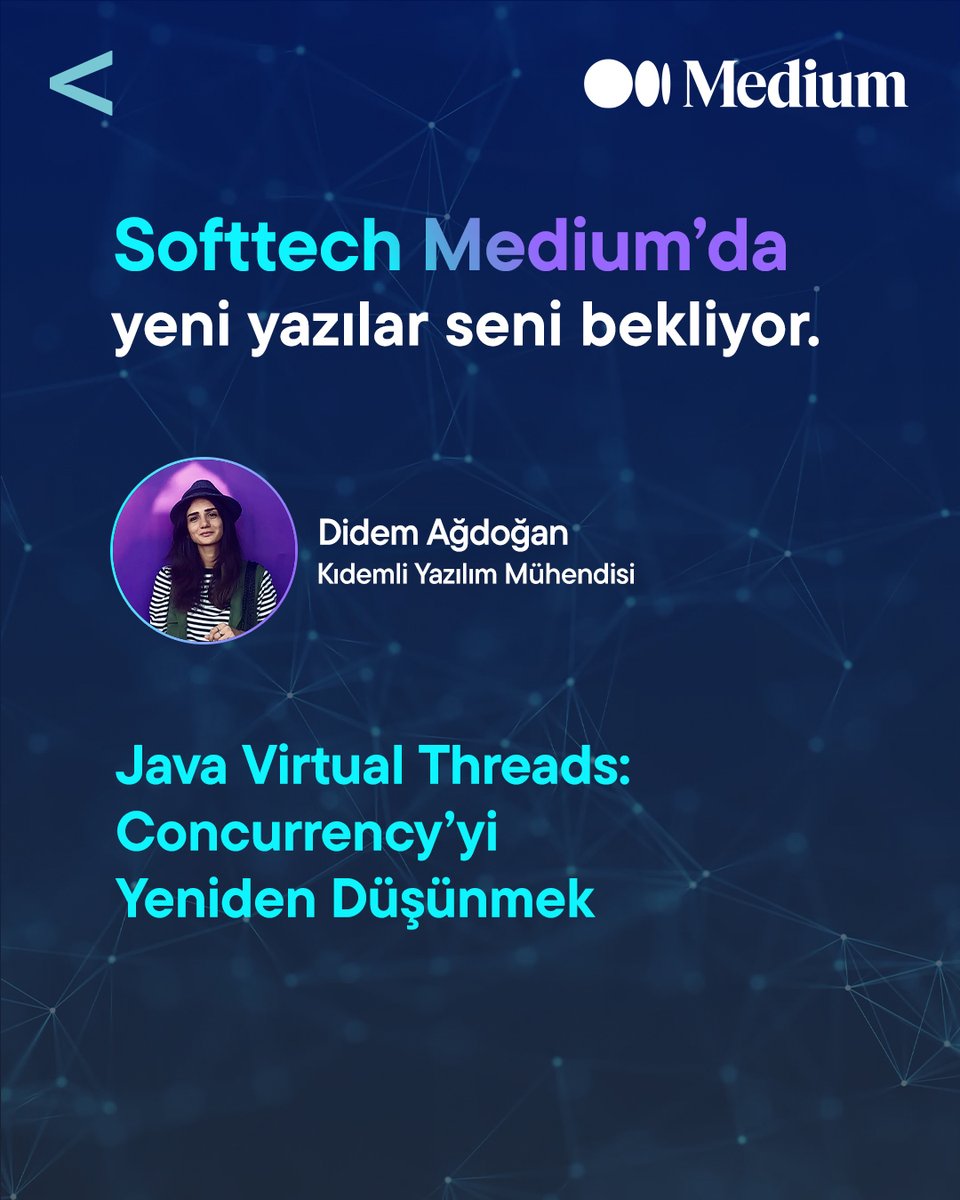 Softtechas's tweet photo. Concurrency söz konusu olduğunda daha fazla thread, her zaman daha iyi performans anlamına gelmiyor.

Softtech Kıdemli Yazılım Mühendisi Didem Ağdoğan, kaleme aldığı “Java Virtual Threads: Concurrency’yi Yeniden Düşünmek” isimli yeni yazısında; Java Virtual Threads ile eşzamanlı programlamayı farklı bir perspektiften ele alıyor.

Geleneksel thread yönetiminin kaynak maliyetlerinden Virtual Threads’in hafif yapısına ve yüksek sayıda eşzamanlı işlemi yönetme yaklaşımına uzanan yazı, modern Java uygulamalarında concurrency tasarımını yeniden düşünmek için teknik bir çerçeve sunuyor.

Yazının tamamını okumak için Medium hesabımız: https://t.co/Hapqlx9AtN

#Softtech #Java #VirtualThreads #Concurrency #Technology