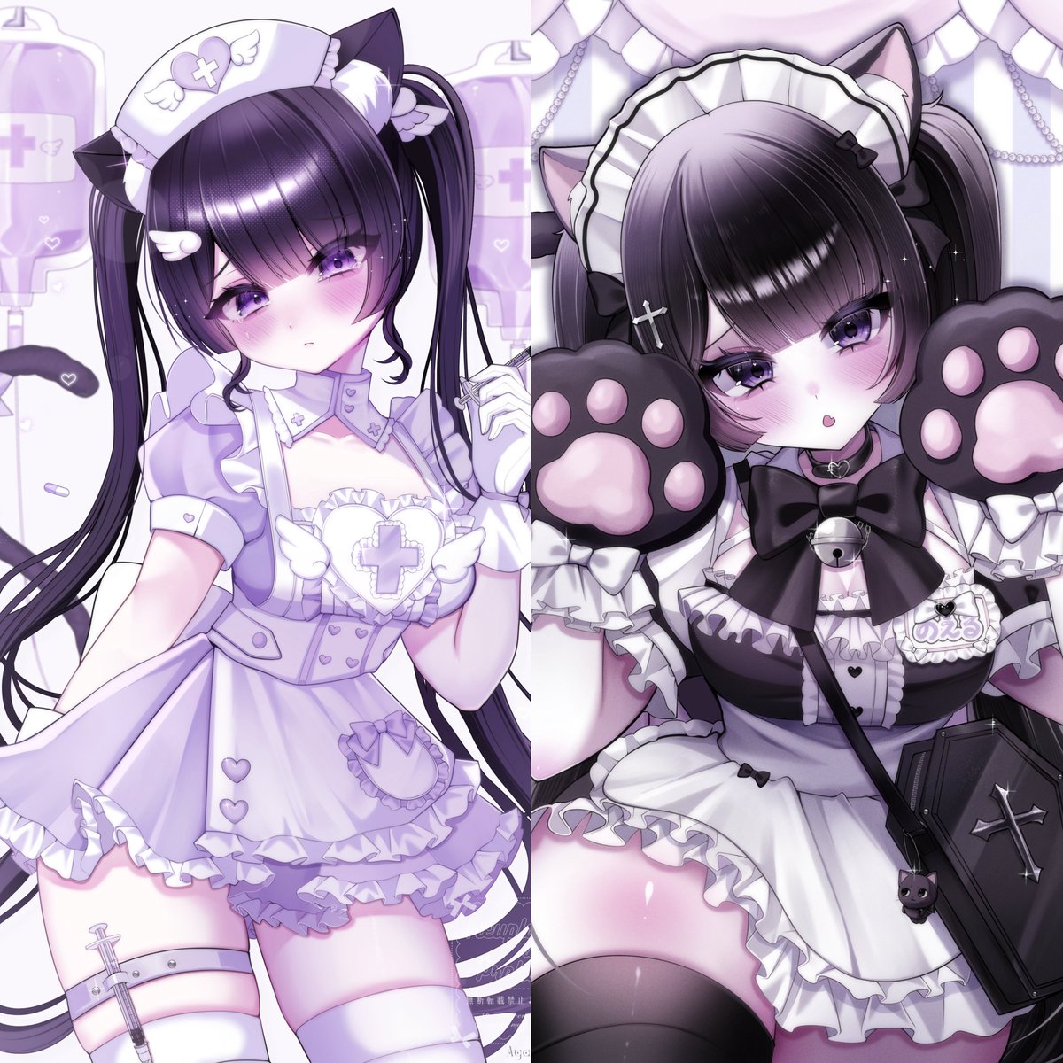 AyashiroNoelle's tweet photo. 🎀 ループアニメーション モニター募集 🎀

普段、イラスト料金＋15,000円で制作している「ループアニメーション」を、今回はモニター価格で制作します！

今回限定で、
✨ イラスト料金＋5,000円 ✨

イラストにLive2dで動きをつけて、繰り返し再生できるアニメーションに仕上げます🎶

ぜひこの機会にご検討ください！

1つめの動画は動きの参考
2つめ以降は今の絵柄のサンプルです♡

※モニターのため、制作した作品を実績として掲載させていただく場合がございます。
※募集人数に達し次第終了いたします。