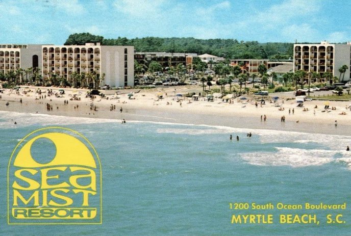 mbbackthen's tweet photo. Late-1970’s aerial view featuring the Sea Mist Resort.
#FlashbackFriday #1970s #MyrtleBeach #SouthCarolina #GrandStrand #summer #beach #ocean #family #vacation #hospitality #resort #travel #tourism #retro #vintage #view #wayback #throwback #flashback #GoodTimes #fun #memories https://t.co/yYo5er2val