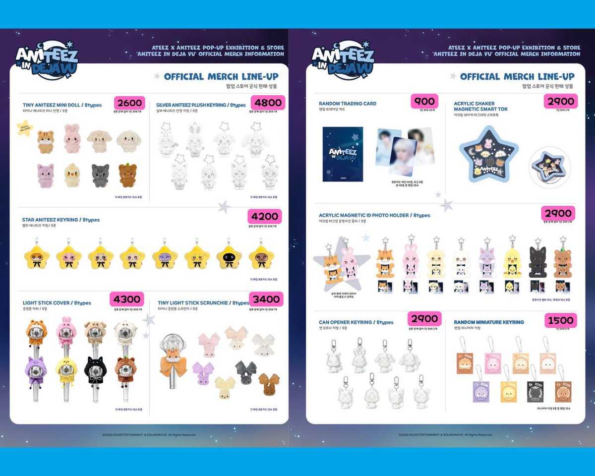 PyonNyan's tweet photo. ⚠️購入枠確保のため8/15に
一度締め切ります！

#ATEEZ X #ANITEEZ POPUP STORE 　韓国
 ANITEEZ IN Deja Vu アチズ　ポップアップ

購入代行　ご注文受付中 
各商品代行費込みの金額で記載🐰
（送料2次入金）

受付中 DMください(^^) https://t.co/M8RyJN3ig3