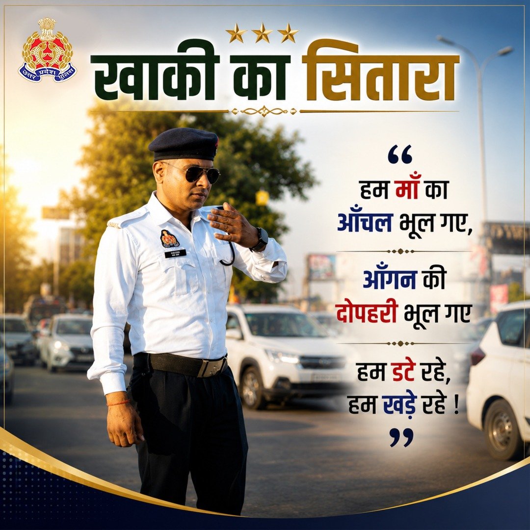 co33pacup's tweet photo. हम भूल के सब त्यौहारों को,
किलकारी को, परिवारों को...
तैनात रहे, हम खड़े रहे...
कर्तव्य को सर्वोपरि रखने वाली खाकी को समर्पित “खाकी का सितारा”।
#KhakiKaSitara @UPGovt @CMOfficeUP @Uppolice
@Dgpacup https://t.co/IiOvqETqDw