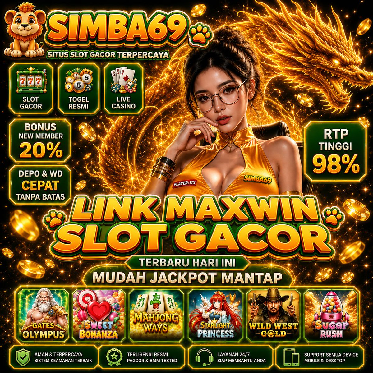 thiwtle's tweet photo. 💥 SIMBA69 TEMPAT MAIN AMAN BERGARANSI #slotonline #slotgacor #slotviral
LINK DAFTAR: https://t.co/ABm8ueF4No
🚀 GEBRAKAN SLOT GACOR HARI INI
🚀 Pola Juara Pragmatic &amp; PG Soft
🚀 RTP Unggulan: Olympus, Mahjong Ways, Starlight Princess
🚀 Siap Gempur &amp; Mudah Jackpot
#zonauangㅤ https://t.co/1NAu2DUpsg