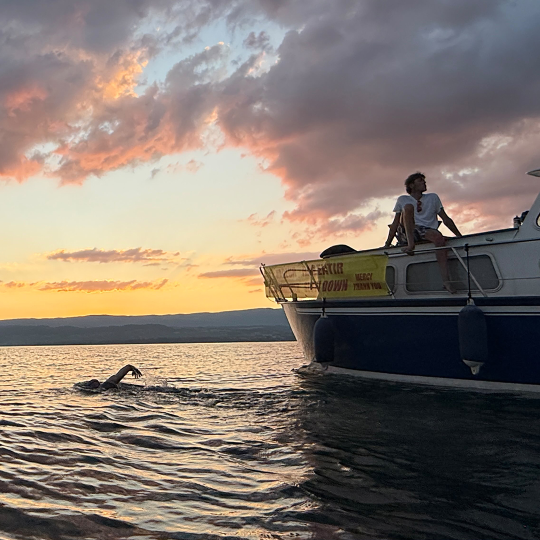Fortrea's tweet photo. Congratulations to Dani Wallworth on her swim across Lake Geneva. As she says, that is one big lake! But Dani exceeded her target for the British Heart Foundation and proved to herself that she's an ultra endurance swimmer. 🏊‍♀️ What an amazing achievement. #GoodNewsFriday https://t.co/8UNHX7an54
