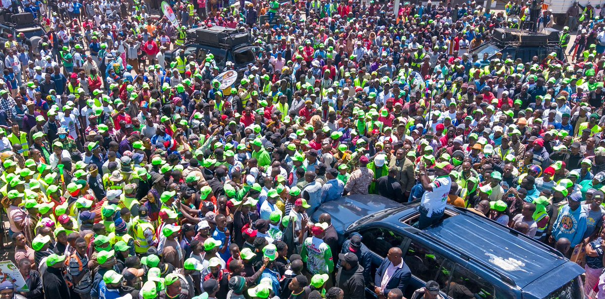 citizentvkenya's tweet photo. Sights from Gilgil during Rigathi Gachagua’s DCP Nakuru tour https://t.co/lKTmPtGIt4