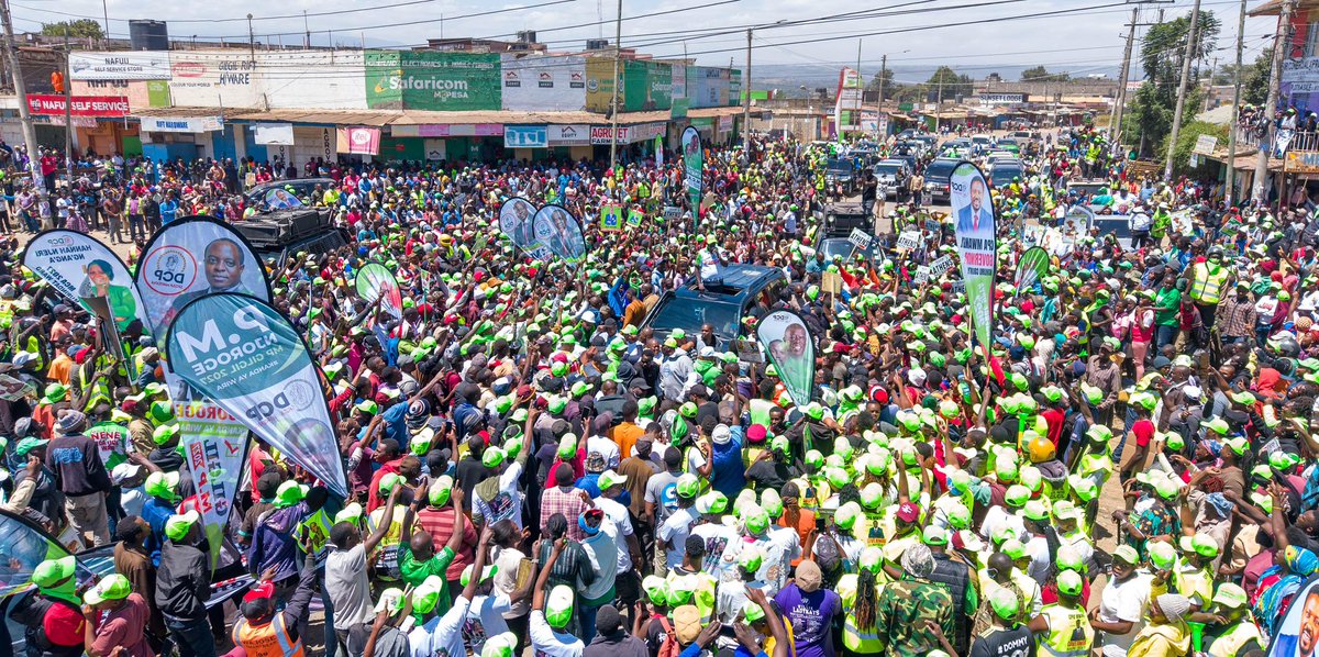 citizentvkenya's tweet photo. Sights from Gilgil during Rigathi Gachagua’s DCP Nakuru tour https://t.co/lKTmPtGIt4
