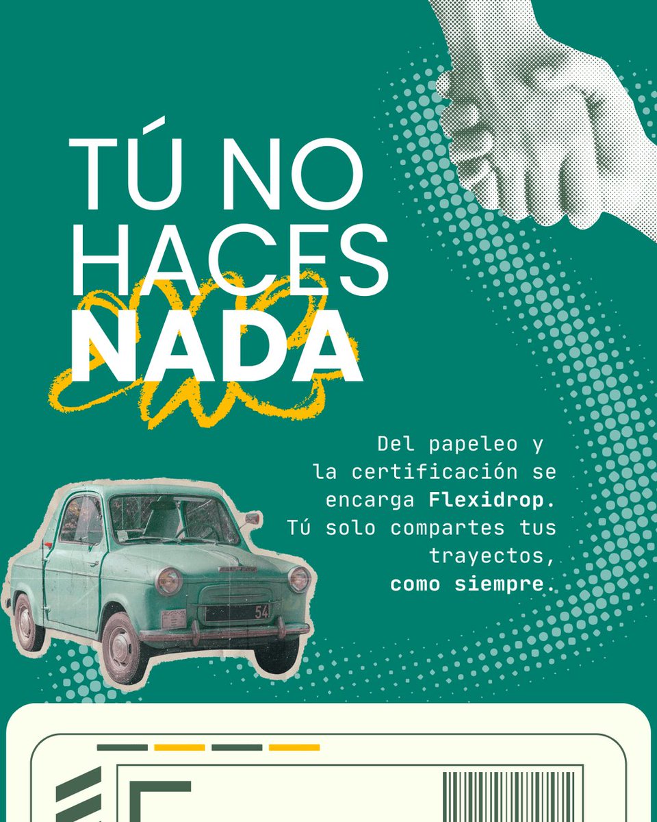 Flexidrop_es's tweet photo. Compartir coche siempre te ha reducido el coste. Ahora, además, te devuelve dinero — y no lo pones tú, lo paga una ley de eficiencia energética. Sin trámites, sin papeleo. Tú compartes, nosotros nos ocupamos del resto. 👇

#FlexiDrop #Asturias https://t.co/xNOZMU2HOX
