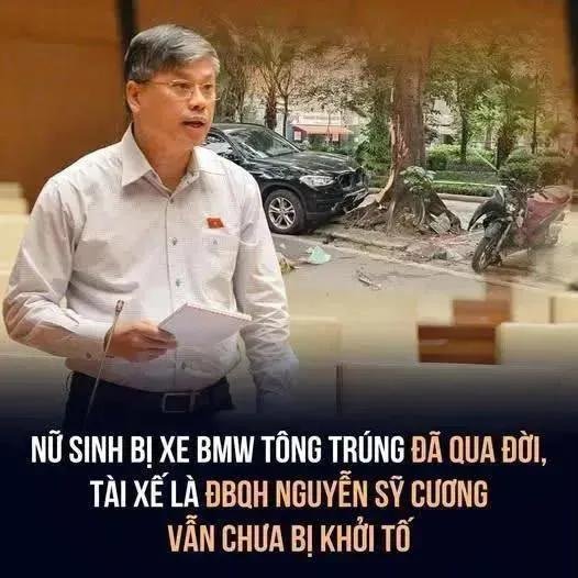 Puskinava's tweet photo. VIETNAMESE NATIONAL ASSEMBLY DELEGATE NGUYỄN SĨ CƯƠNG DROVE A BMW THAT HIT AND KILLED A GIRL BORN IN 2007 JUST BEFORE HER UNIVERSITY ENTRANCE EXAM. https://t.co/nMHfwW6GHi