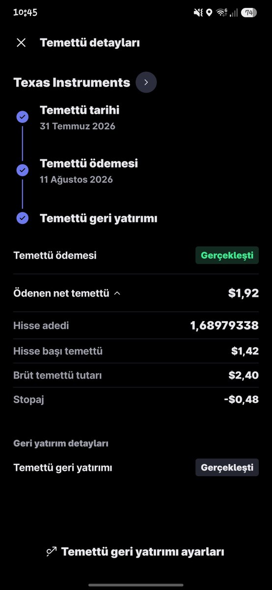 SdAnaliz's tweet photo. Yeni bir kararla temettü akışını Abd borsasina kaydirdim.

Bundan sonra Türkiye borsasindan fon birikimi yapacağım, Abd borsasinda ise dolar ile pasif gelir alacağım.

Her ay pasif gelir almak için portföy oluşturdum, bu sayede 12 ay boyunca temettü alacağım.

Alimlarimi midas üzerinden yapiyorum, geri yatir özelliği sayesinde komisyon ödemeden geri alımı otomatik yapmış oluyor.

Sizce portföyüm nasıl ❓️
