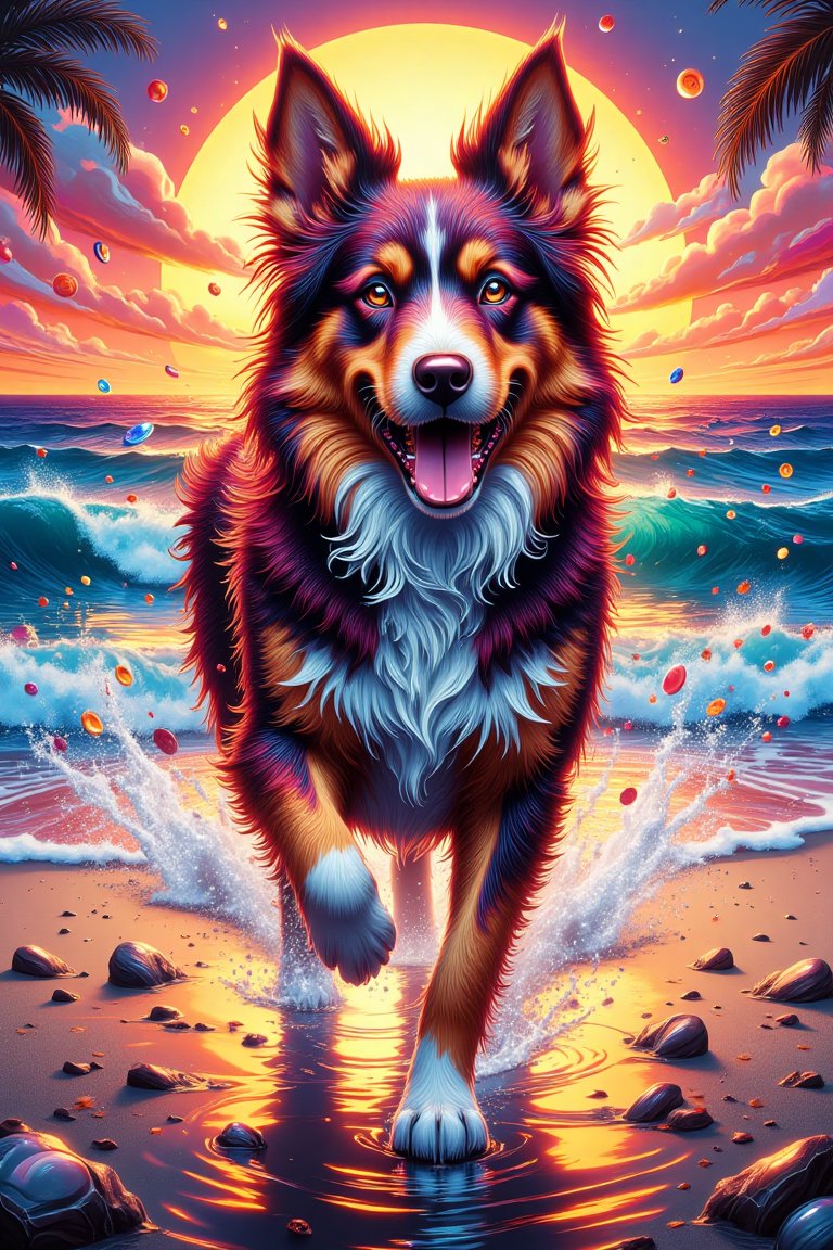 Yoann_Faure_IA's tweet photo. Australian Shepherd running happily on the wet sand of a magnificent beach at sunset.

#aiartgallery #FantasyArt #art #digitalart #aiartwork #AI #photography #visualart #fantasy https://t.co/73HOLnWi2C